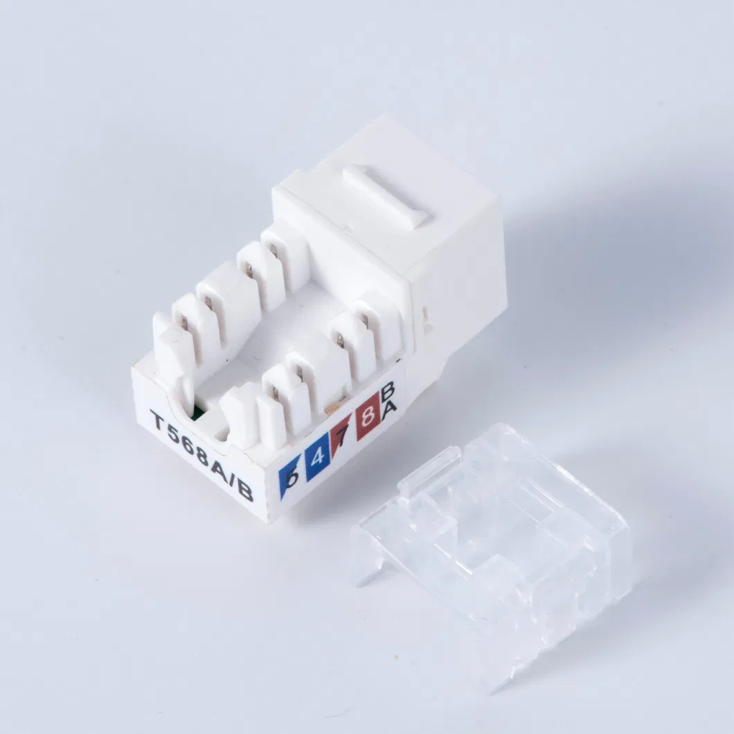 Gcabling UTP Keystone Jack Wall Plate Data Outlet Insert Modular Socket RJ45 Cat5e CAT6 CAT6A Punch Down Networking 568A 568b Ethernet Keystone