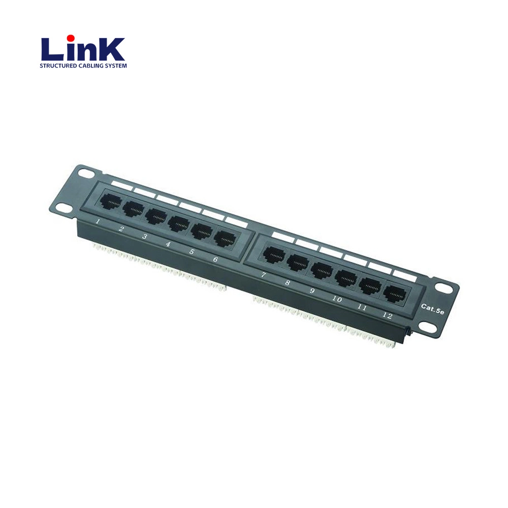 Rack Mounting DIN-Rail Cat5e Patch Panel for Industrial Ethernet Networks