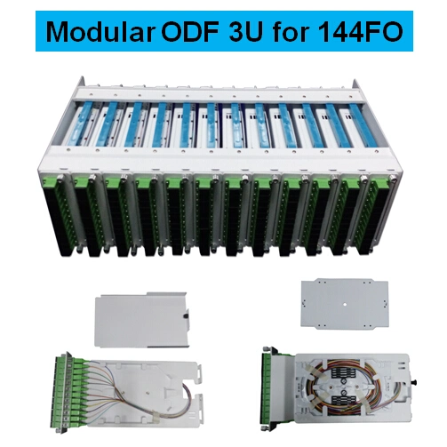 Data Center 144 Fo Fiber Optic ODF Patch Panel 3u Chassis