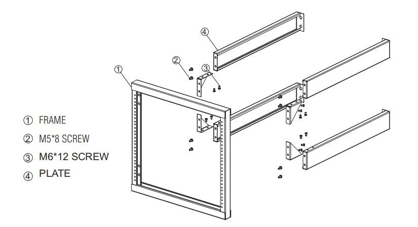 9u Front Swing Door Network Wall Mount Open Rack for Switch, Servers, Patch Panels