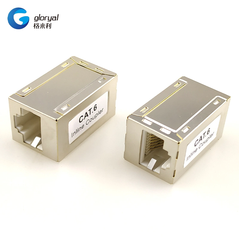 Network 8p8c RJ45 STP CAT6/CAT6A/Cat5e Inline Coupler Keystone Jack, Network Inline Coupler