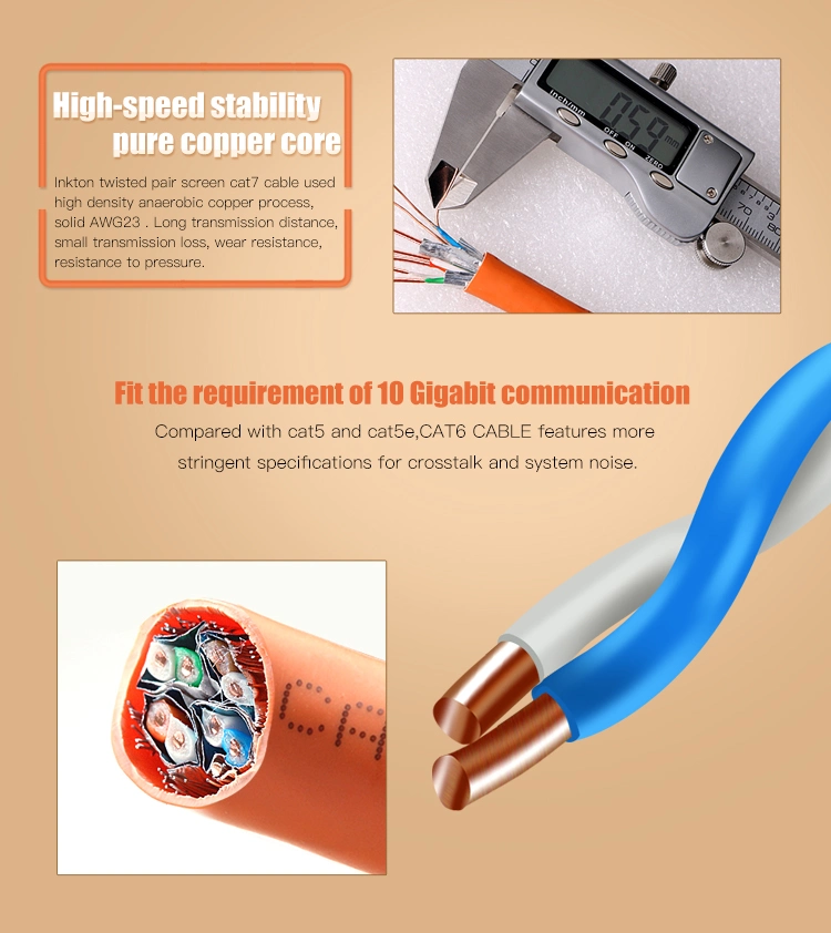 UTP SFTP Cable Fluke 305m/500m Free Shipping Network Communication LAN Copper Cable RJ45 CAT6A Cat7 Cat8