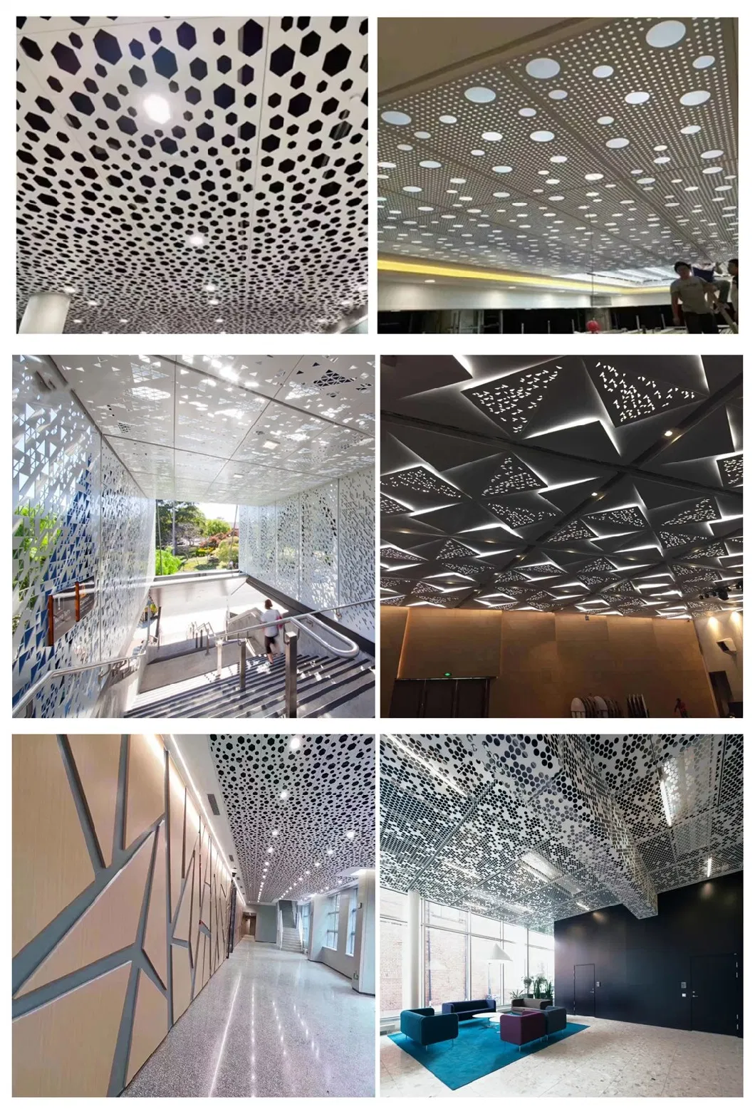 Custom Style Carving Metal Ceiling Decorative False Metal Aluminum Panels Perforated Ceiling Panels