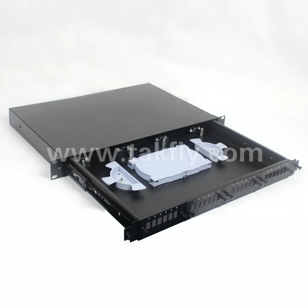 19 1u Rack 24 Ports Slidable Rack-Mount Fiber Optic Patch Panel