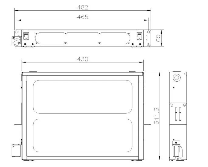 24fibers 19 Inch Aluminum Slidable Type Fiber Optic Patch Panel