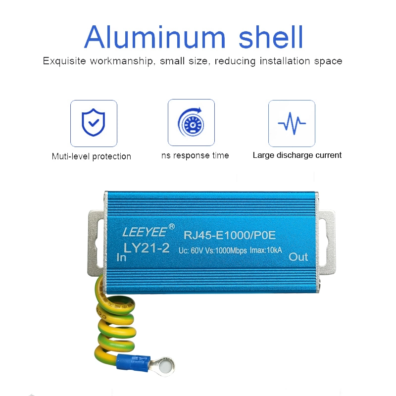 RJ45 1000-Poe Network Surge Protector Device for Lightning Protection