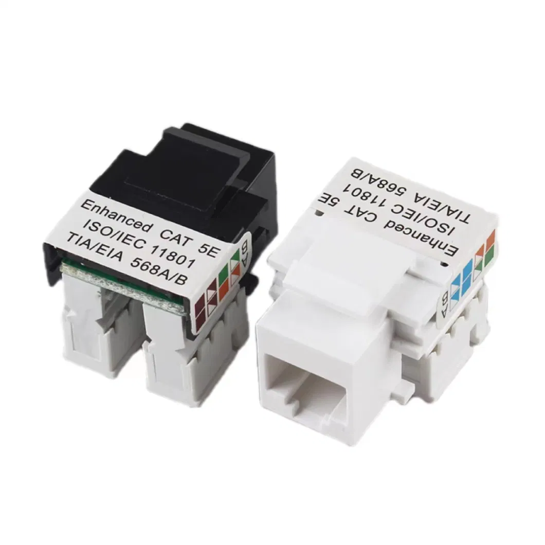 Manufactured RJ45 Cat5e Keystone Jack Punch-Down 8p8c for RJ45 Face-Plate