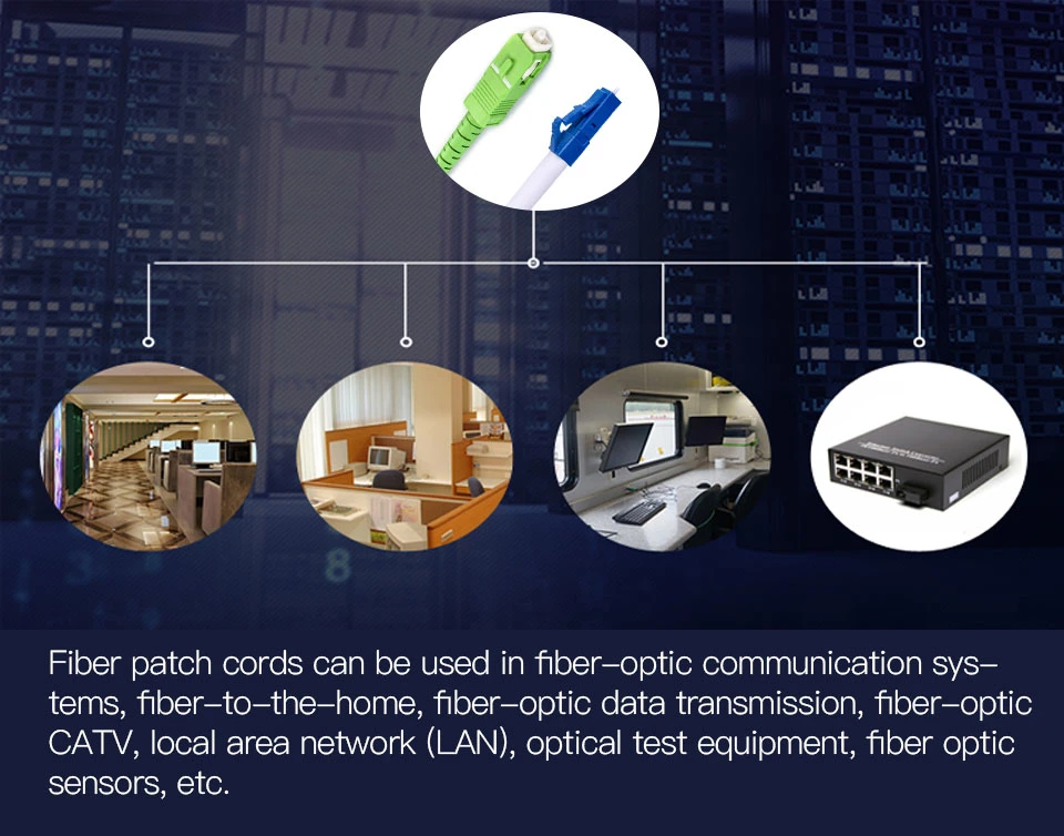 Fiber Optic Patch Cord Cat5e/CAT6 UTP Ethernet Simplex/Duplex RJ45 Rj11 Cpri Drop Sc/LC/FC/St/MPO/Mu/MTRJ/E2000 Patch Cable