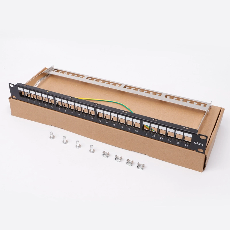 STP 19 Inches 24ports CAT6A Patch Panel