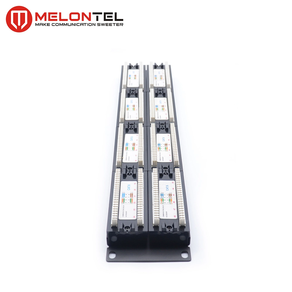 19 Inch 2u 48 Port Cat5e CAT6 Patch Panel with Dual IDC