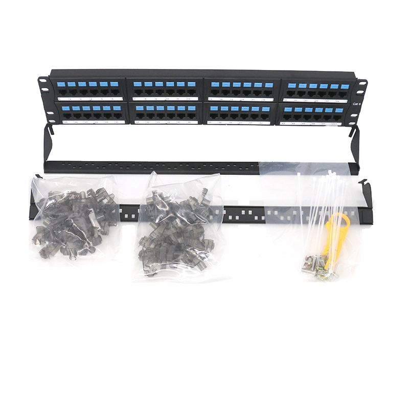 Full Loaded Patch Panel 48 Port Fiber Optic Network Patch Panel for Cable