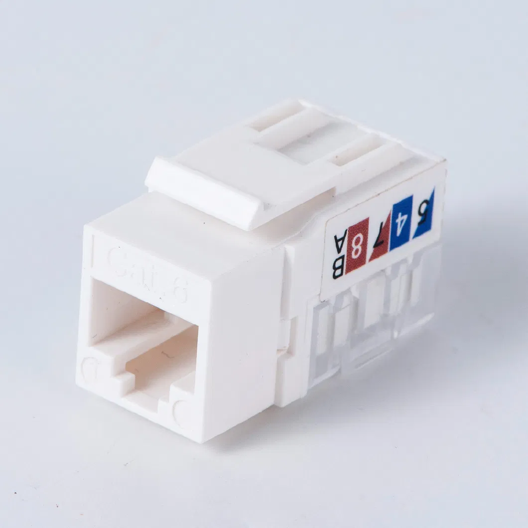 Gcabling UTP Keystone Jack Wall Plate Data Outlet Insert Modular Socket RJ45 Cat5e CAT6 CAT6A Punch Down Networking 568A 568b Ethernet Keystone