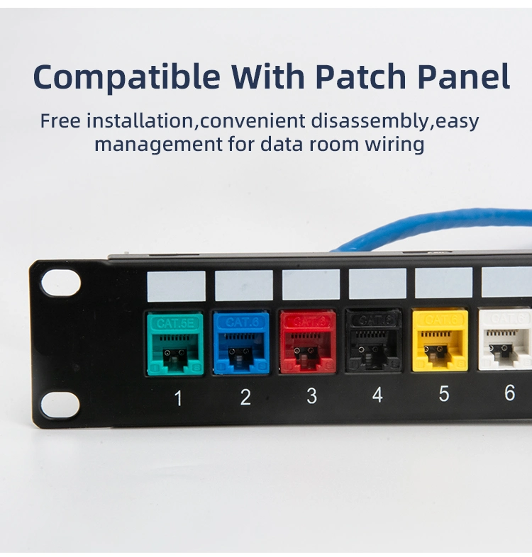 Cat 6 Unshielded Modular Punch Down 180 Degree Keystone Jack RJ45 8p8c Cat5e CAT6 CAT6A UTP Modular Jack