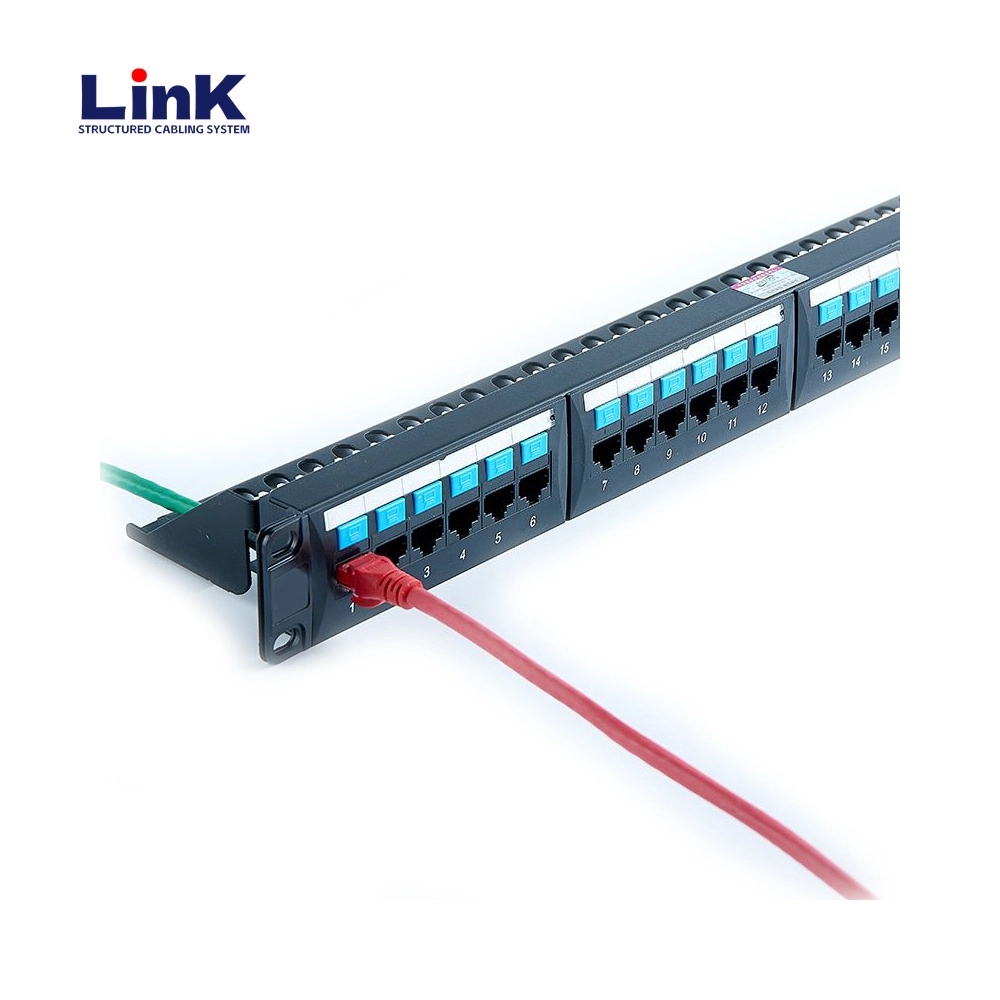 Rack Mounting DIN-Rail Cat5e Patch Panel for Industrial Ethernet Networks