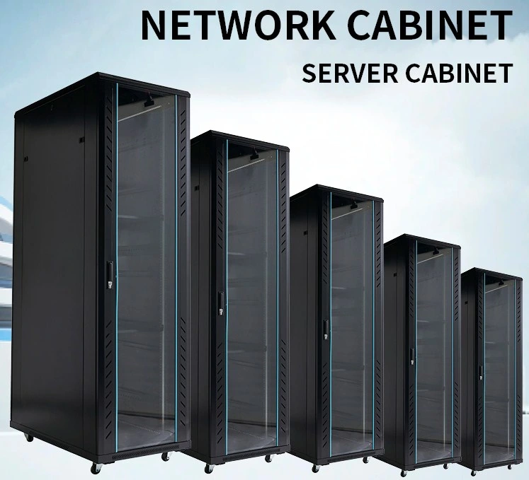 27u Network Rack Cabinet Data Center Equipment Server Rack 19 Inch for It Equipment Patch Panel Brackets PDU Mesh Door