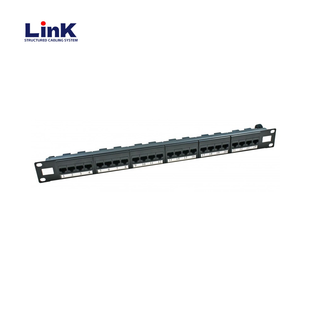Rack Mounting DIN-Rail Cat5e Patch Panel for Industrial Ethernet Networks