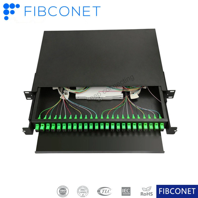 128f 16 Port MTP/MPO to LC Breakout Angled Patch Panel
