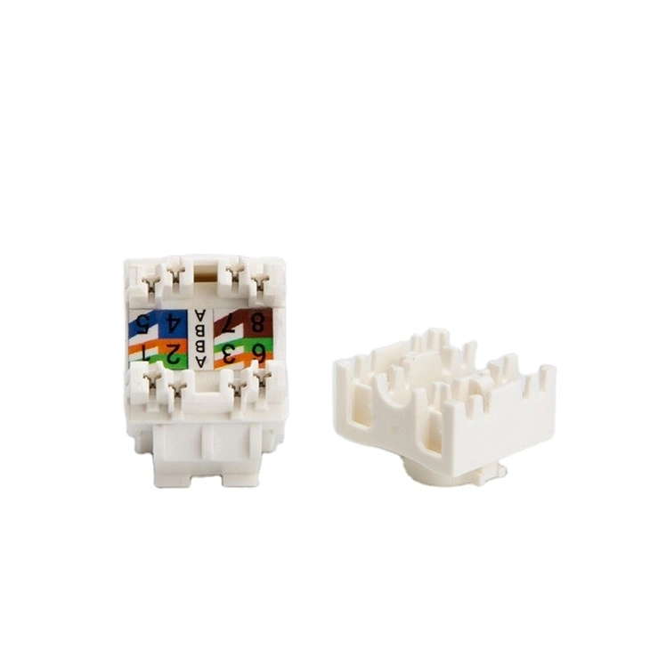 High Quality RJ45 Cat5e Unshielded Modular Jack 180 Degree Punch Down Cat5e CAT6 UTP Keystone Jack