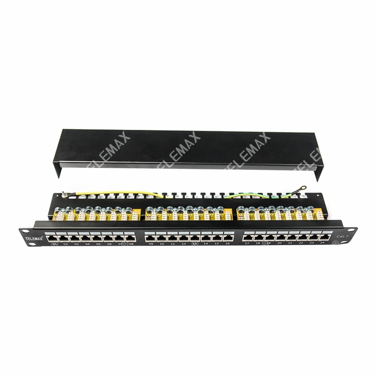 1u 19inch 24ports Cat 6A/7 FTP PCB Patch Panel Drawer Type