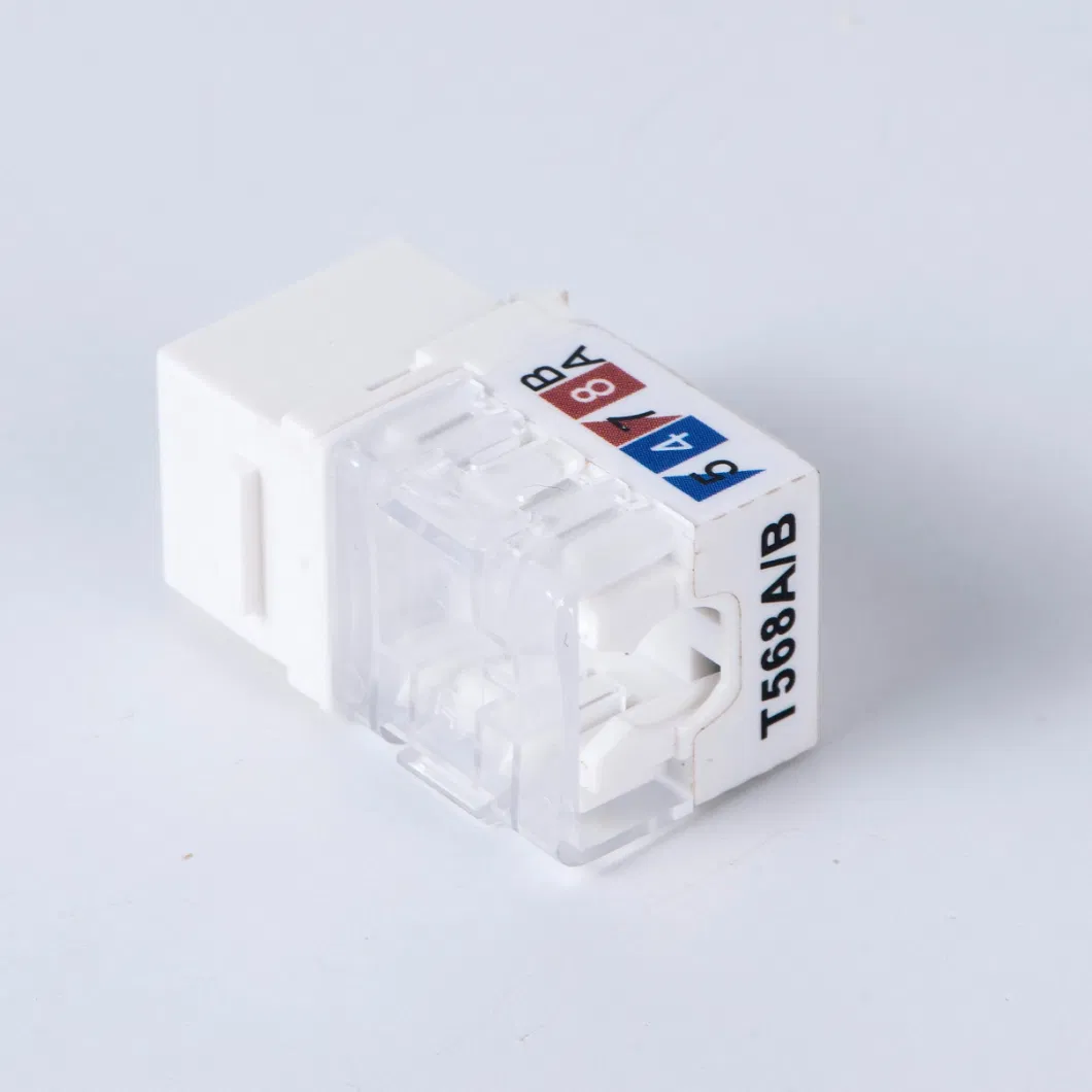 Gcabling UTP Keystone Jack Wall Plate Data Outlet Insert Modular Socket RJ45 Cat5e CAT6 CAT6A Punch Down Networking 568A 568b Ethernet Keystone