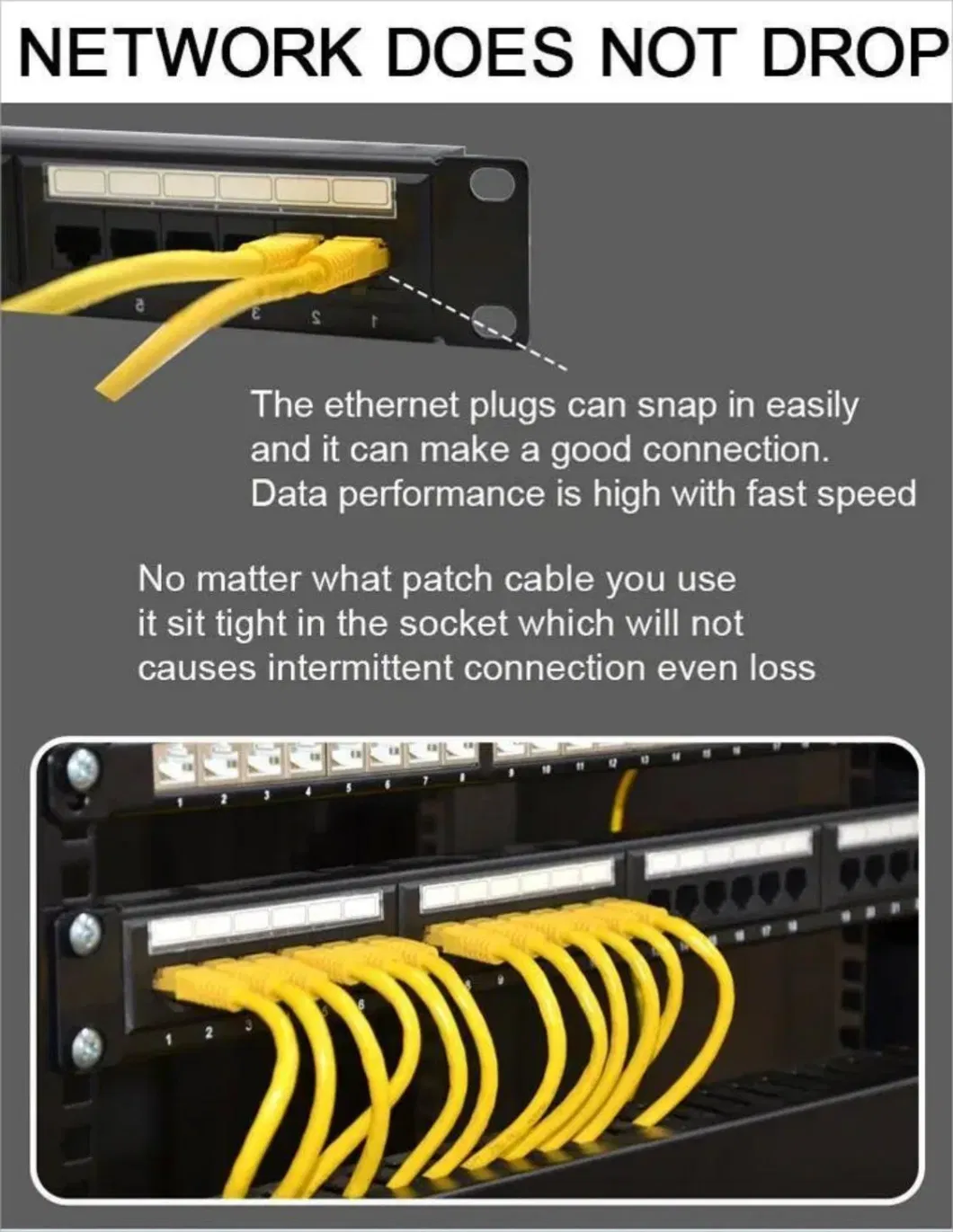 Gcabling 24 Port LAN 1u 19inch Rackmount RJ45 Cat5e CAT6 CAT6A Ethernet Network UTP Patch Panel
