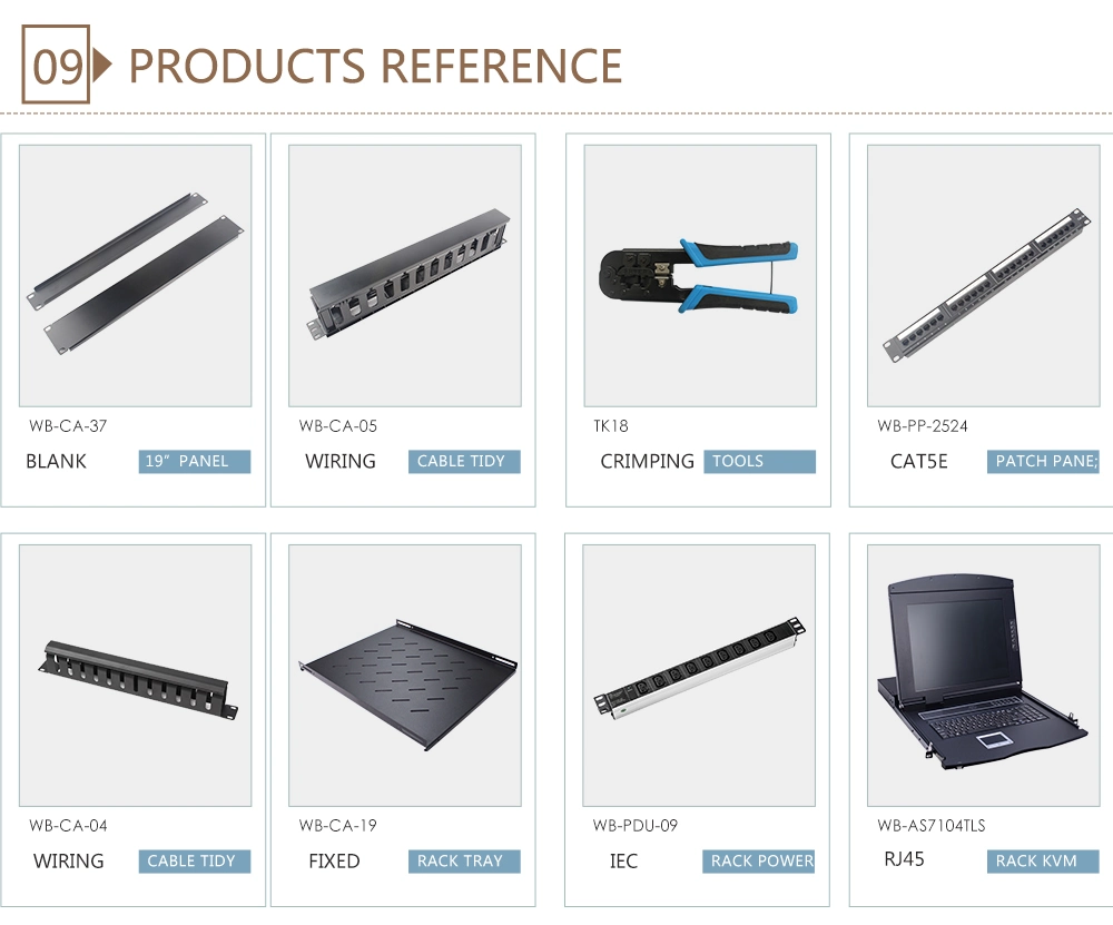 1u 25 Slot Metal Cable Management with Cap Patch Panel Cable Manager