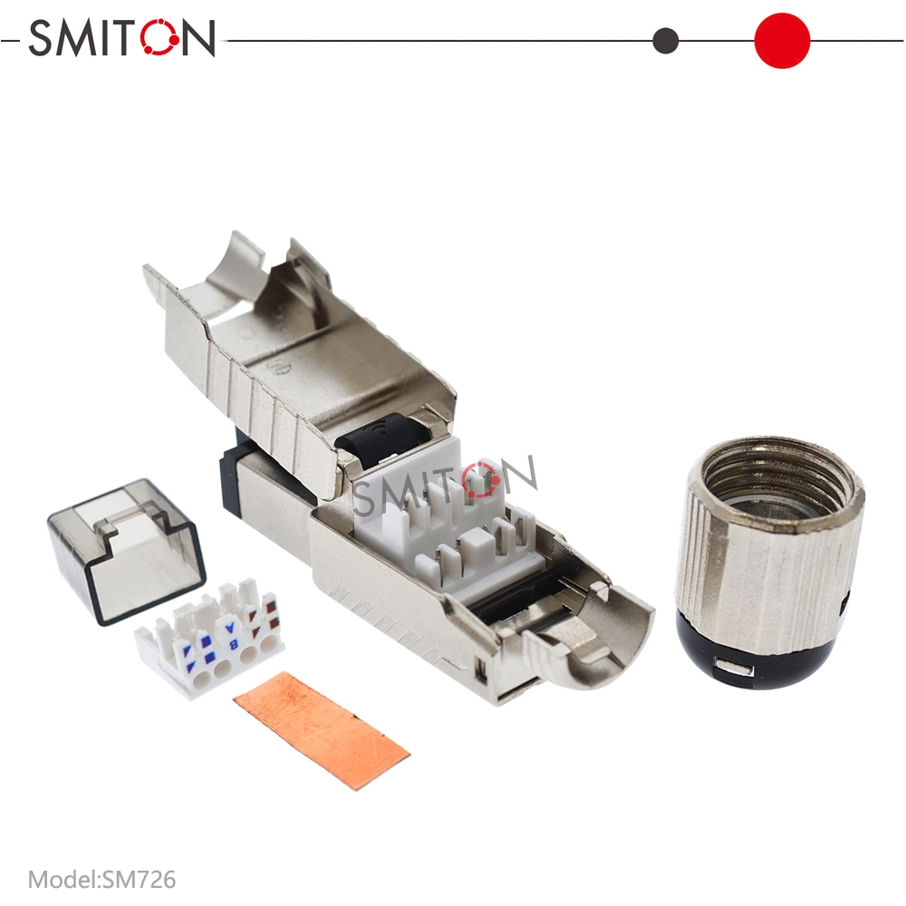 RJ45 STP FTP Module Shielded Toolless Type Zinc Alloy CAT6 CAT6A Keystone Jack