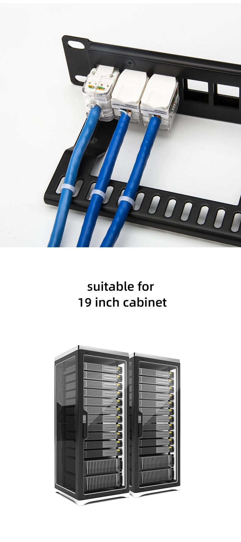 UTP Blank Patch Panel 24 Port up and Down for Keystone Jack
