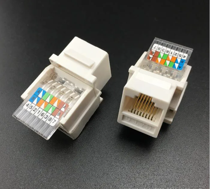 Cat5e Network Module Toolless Keystone Jack Network Cable Computer Telephone Information Socket RJ45