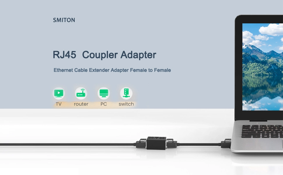 RJ45 8p8c RJ45 Coupler Connector Ethernet Splitter RJ45 Connector Adapter Female to Female Netwprl Extender Coupler