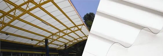 Polycarbonate Trapezoidal Roofing Tile Sheet Great Lighting Weather Resistant PC Panel