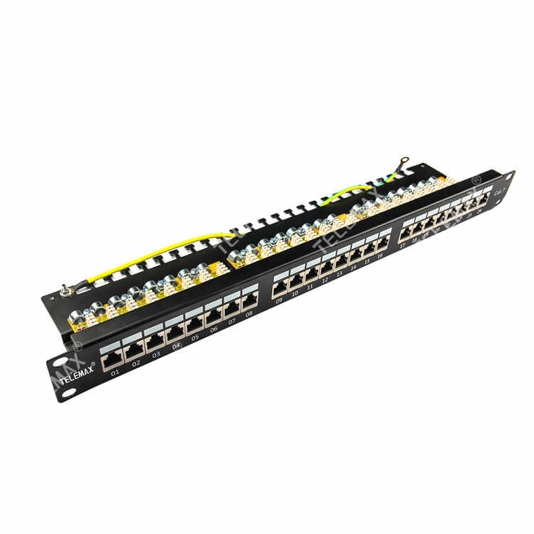 1u 19inch 24ports Cat 6A/7 FTP PCB Patch Panel Drawer Type