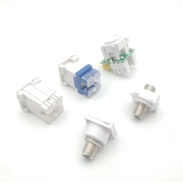 Customized Logo Brand AS/NZS Cat5e CAT6 RJ45 Connector Keystone Wall Socket