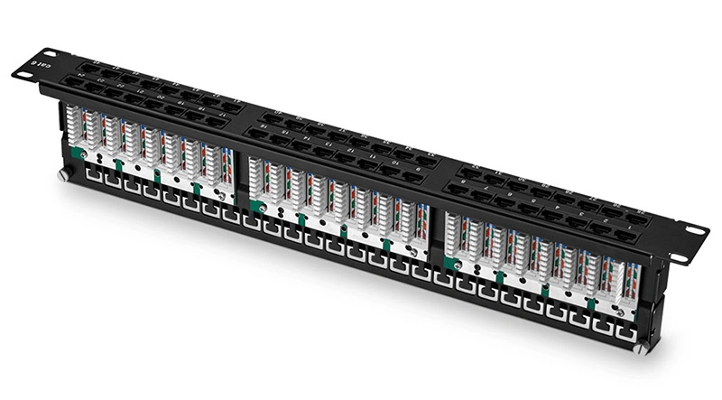 48-Port 1ru Cable Management Bar Included CAT6 110-Style Patch Panel