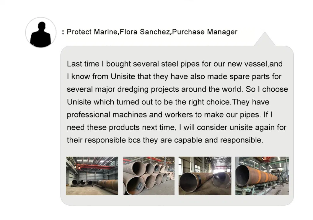 Unisite Pipe Pile Flange Steel Pile Pipe Concrete Pipe Pile