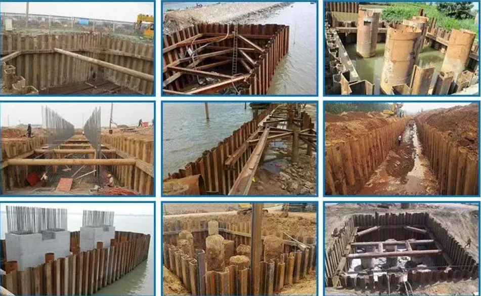 China Supply JIS A5528 A5523 Grade Steel Sheet Piles Sy295 Sy290 Sy390 S275 Q235B 400X125mm