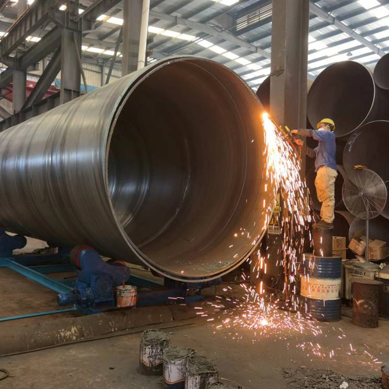 Big Diameter 219mm to 3800mm ASTM A106 API 5L ERW / SSAW / LSAW Carbon Tube Galvanized 5CT Oil and Gas A53 Q235 Black Iron Spiral Welded Pipe for Building