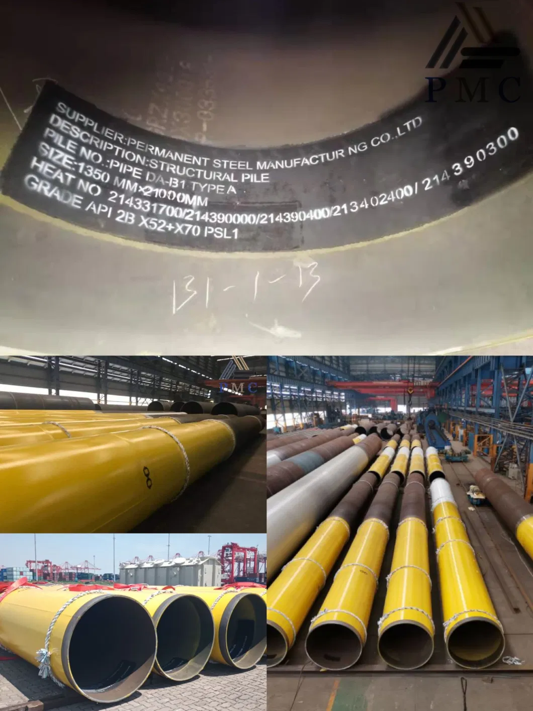 Helical Submer Arc Welded Carbon Steel Pipe with Long Lenth as Water Pipeline /Oil/Gas/Piling Pipe API51/ASTM. A252/ASTM A53/En10219/As1163 LSAW