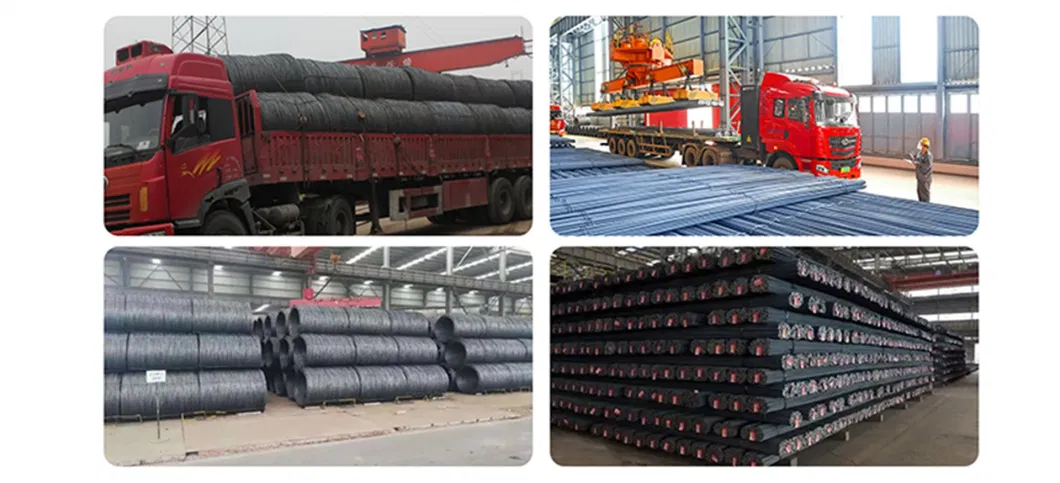 ASTM A615 Grade 60 Ss400 S355 HRB335 HRB400 HRB500 Hot Rolled Steel Rebar Iron Deformed Steel Bar Rod for Building Construction