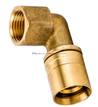 Solid Brass Pipe Fitting Male Female Elbow CNC Machining