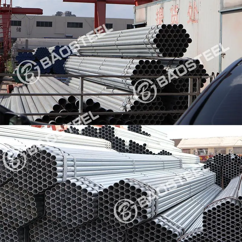 Hot Rolled/Cold Rolled BS1387 GB/T Dipped Stainless Steel Galvanized Round Steel Tube