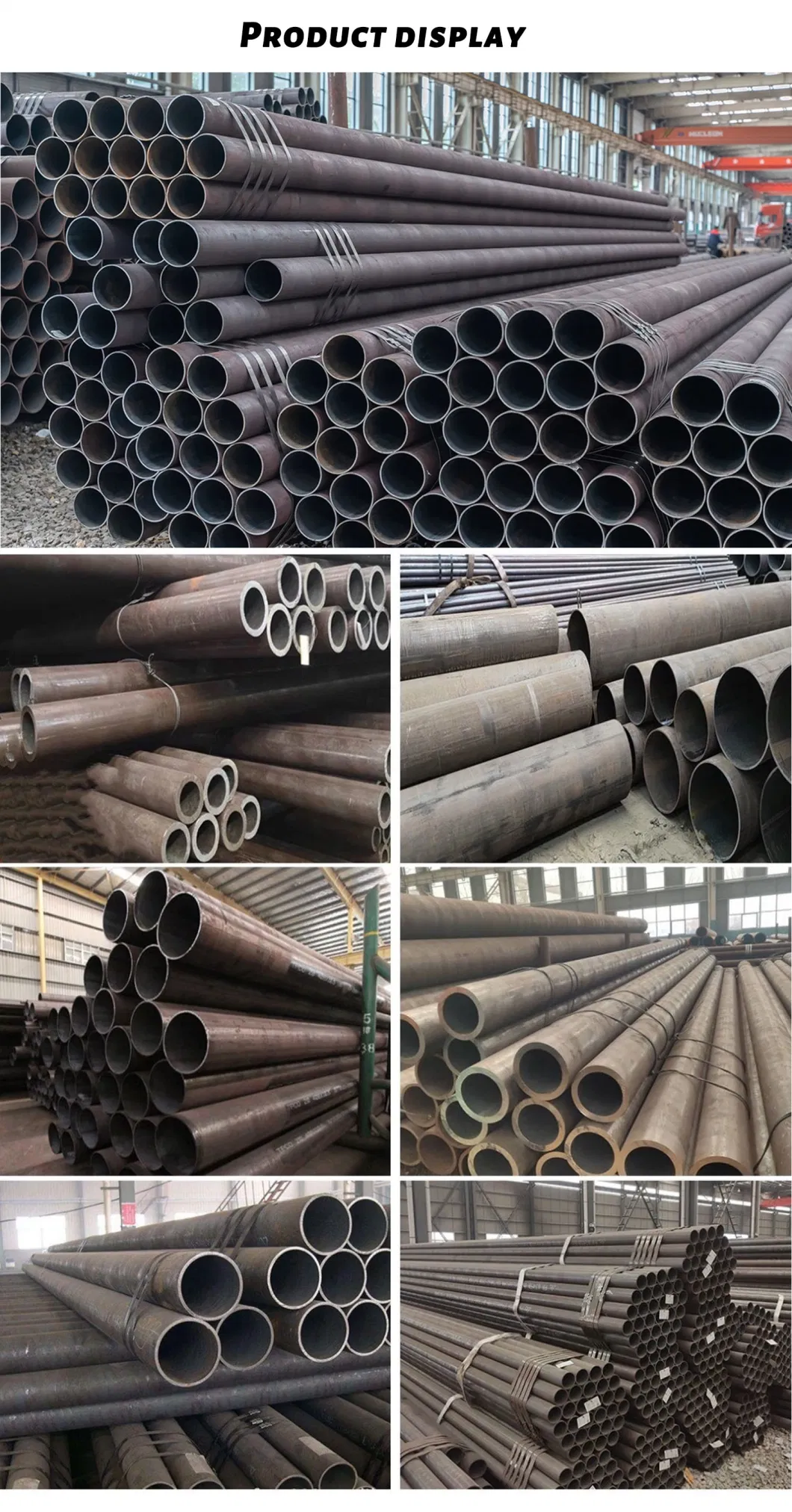 LSAW ERW API 5CT X52 X60 ASTM A106b/ API5l/API 5CT 8&quot;-60&quot; X52 X65 X70 X80 Black Carbon Ms Mild Welded Casing LSAW Carbon Steel Pipe