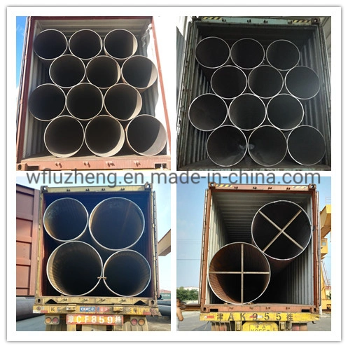 LSAW ERW Black Steel Pipe API 5L Psl2 X52 X60 X65 X70 for Gas Steam Water, 3PE 3lpe Fbe Coating Od 1016mm