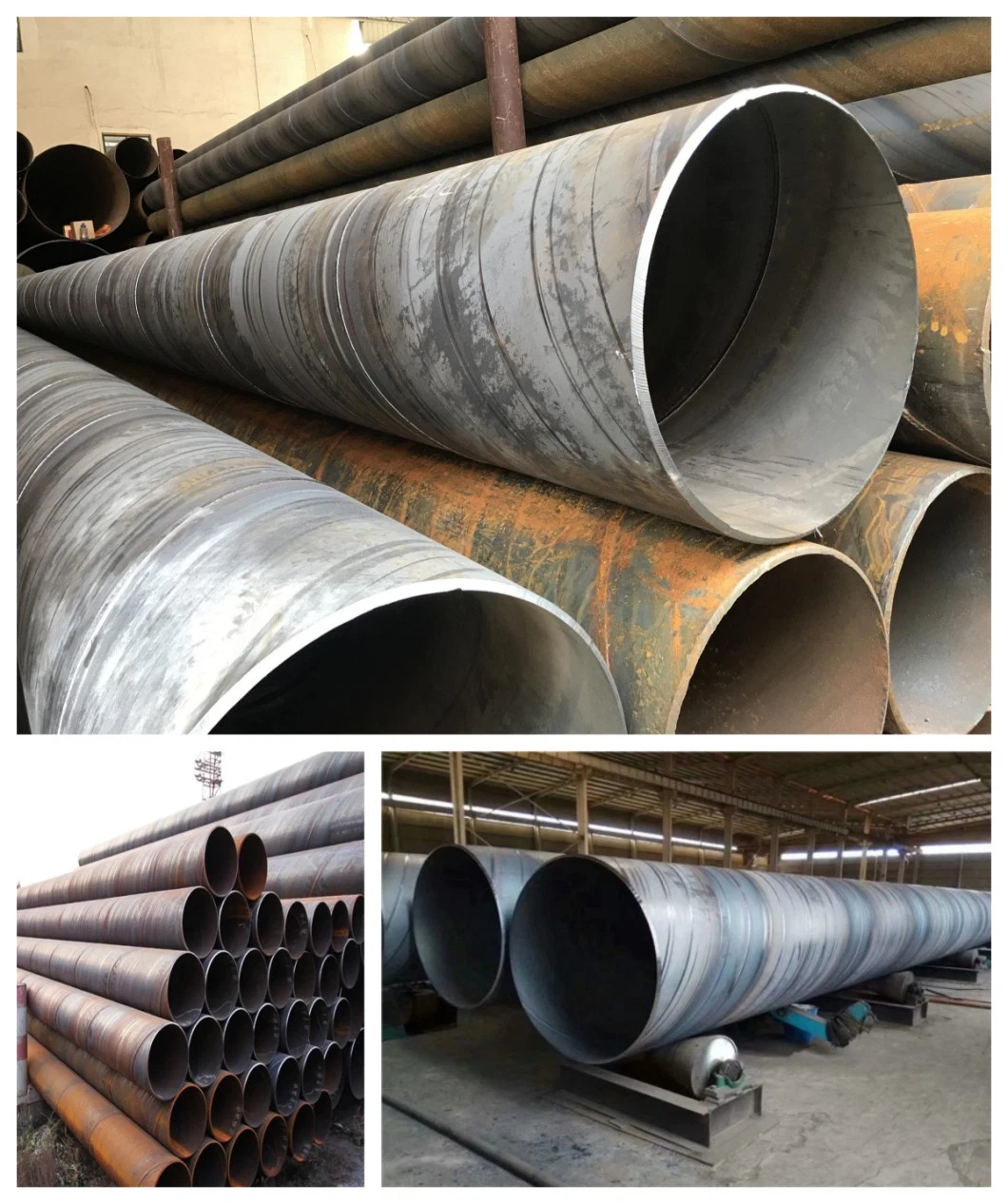 SSAW Spiral Carbon Steel Pipe ASTM A252 API 5L As1163 C350, API 5CT, Sy/T5037, Sy/T5040 Carbon Welded Seamless Spiral Steel Pipe