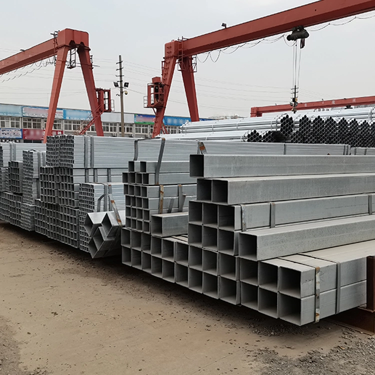 En 10219 BS 1387 Square Hollow Section Painted Black Steel As1163/C350 Shs Hot DIP Pre Galvanizing Gi Tube Metal Carbon Scaffolding Rectangular Galvanized Pipe