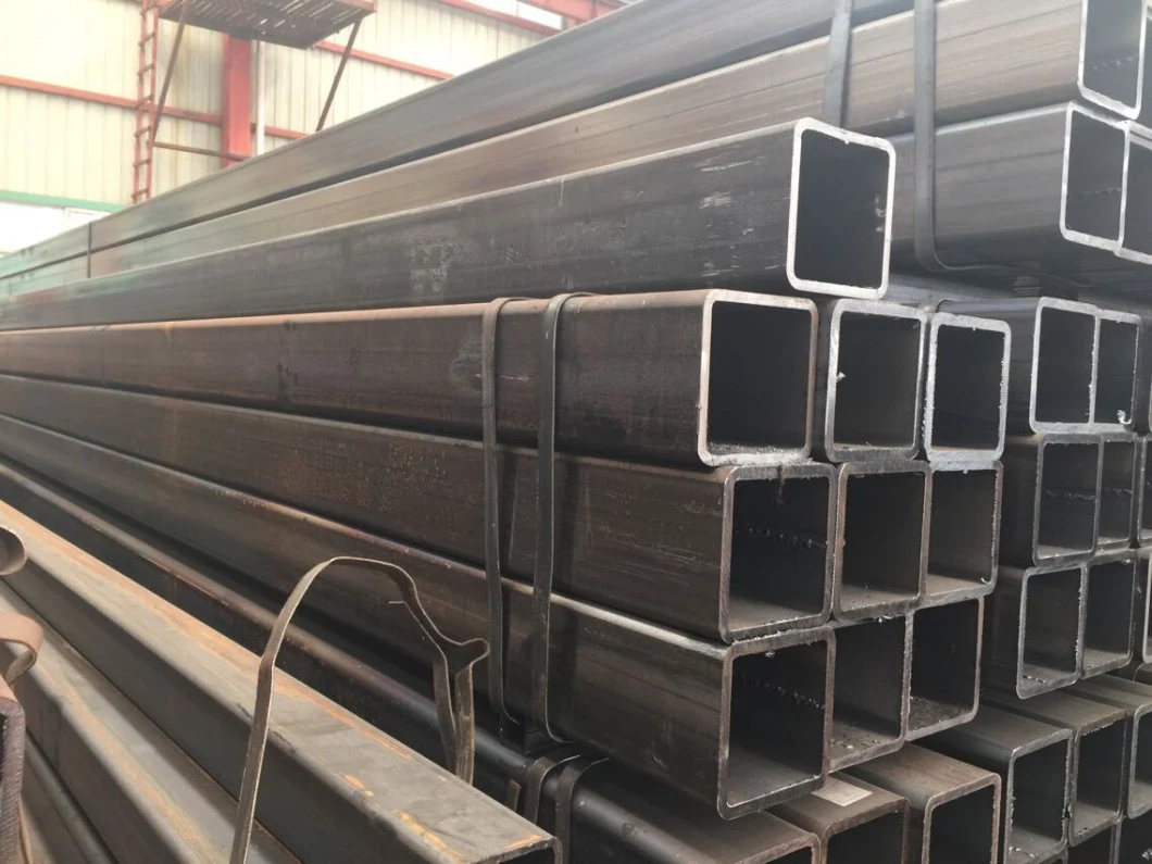 ERW Hollow Section Square Rectangle Round Pipe Hollow Iron Pipe Welded Black