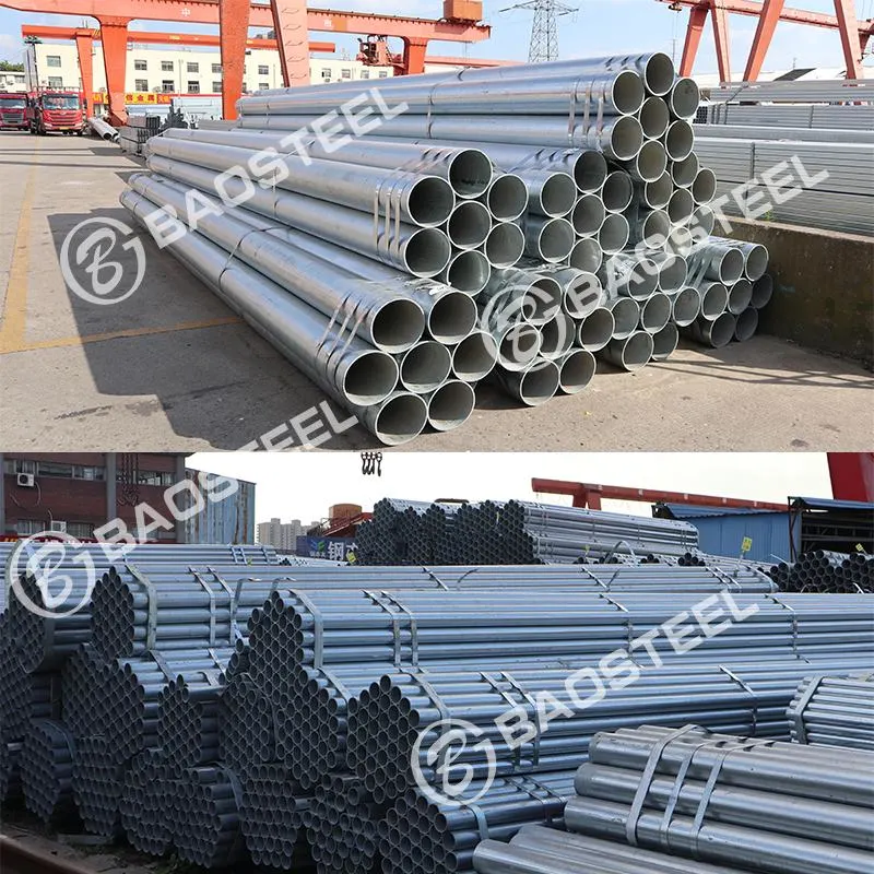 Hot Rolled/Cold Rolled BS1387 GB/T Dipped Stainless Steel Galvanized Round Steel Tube