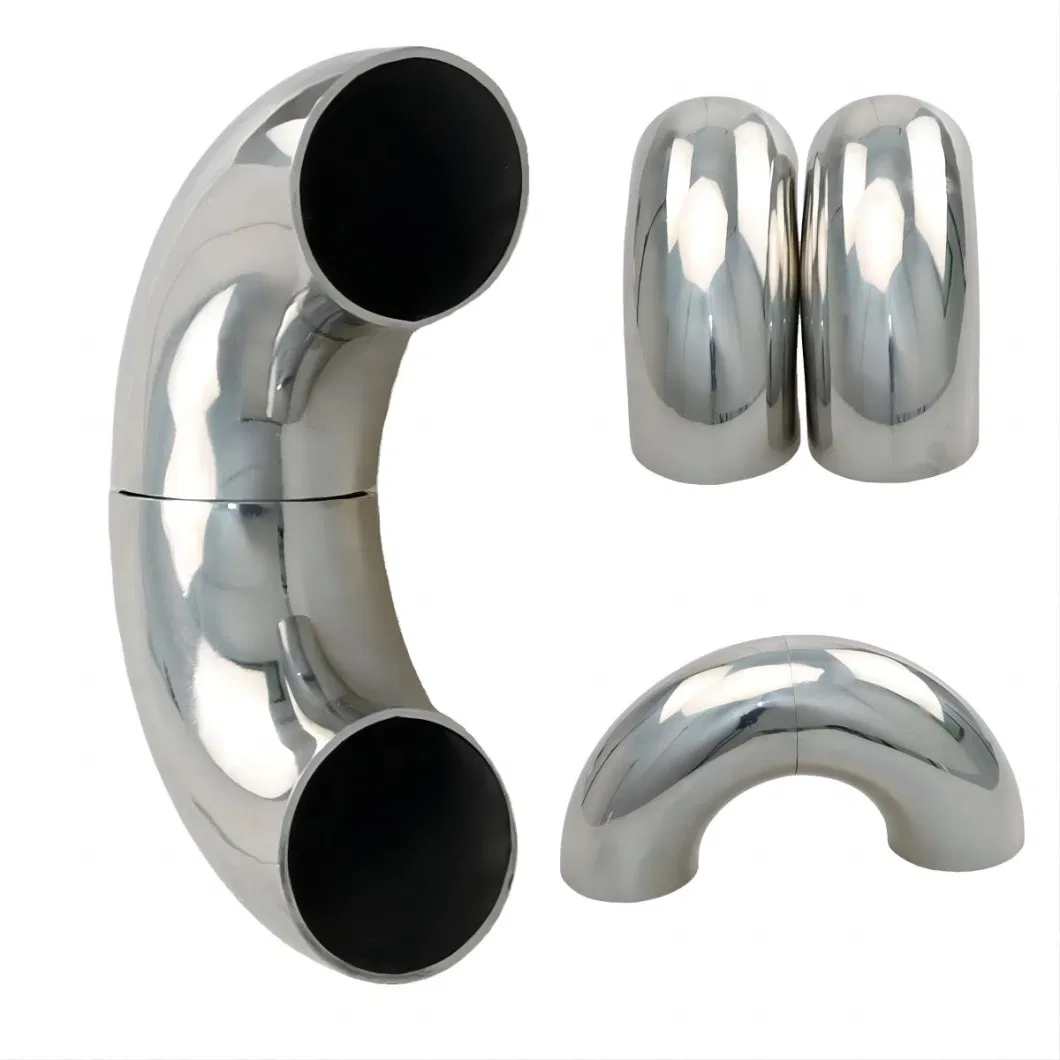 SS304/316 Stainless Steel 45/90 Degree Butt-Welded/Welding Elbows for Pipe Fitting