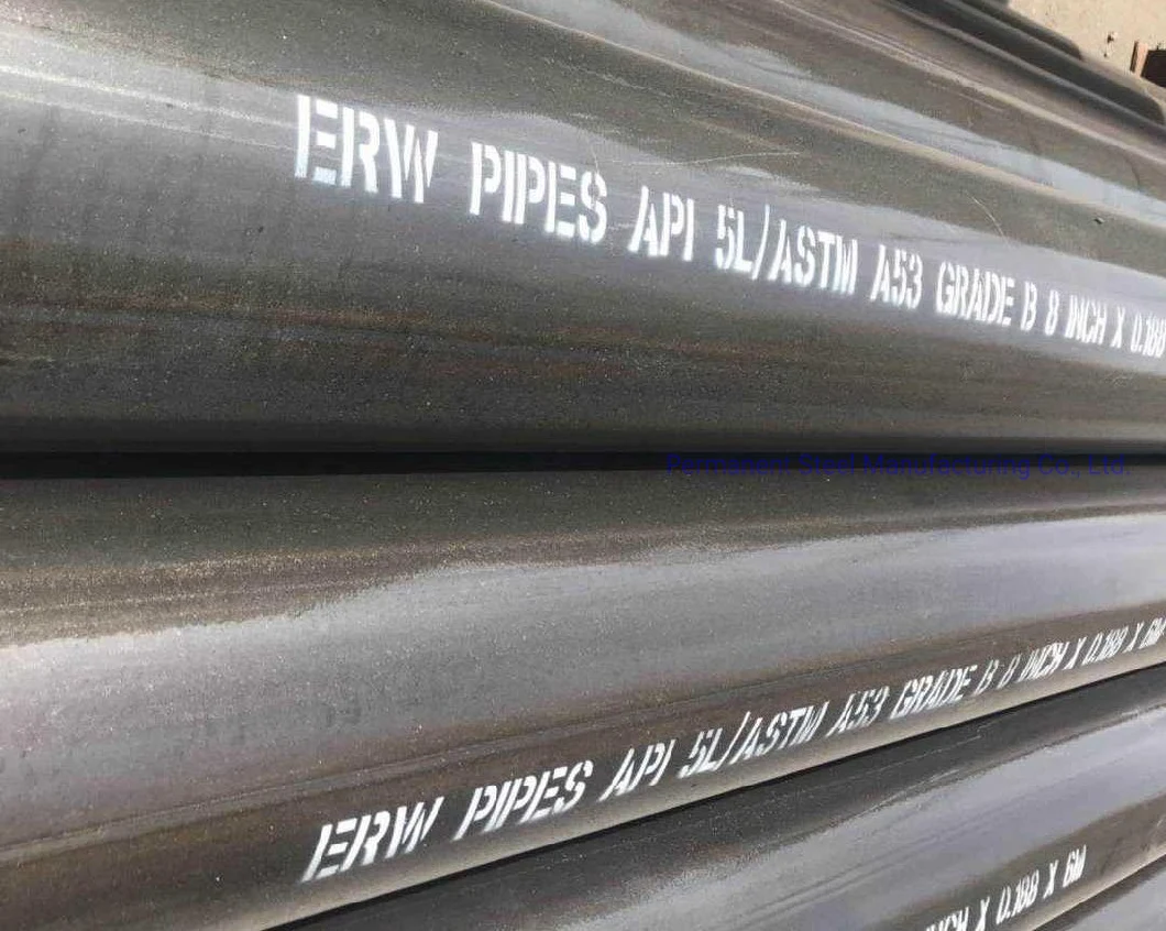 PMC Factory ERW Pipe Carbon Steel Pipe API 5L ASTM A53 ASTM A252 ERW Welded Pipe