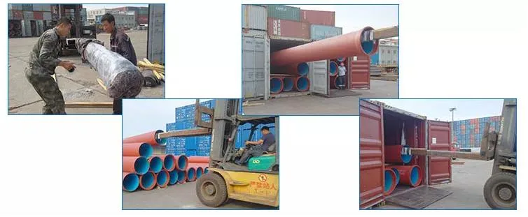 China Black Bitumen Coated Paint Class K7 K8 K9 K10 Ductile Iron Casting Pipe for Drinking Water